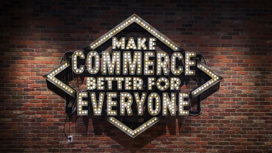 Make commerce better for everyone – A sign at Shopify’s head office in Ottawa.