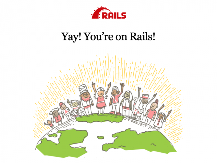 Screenshot of the Rails welcome screen