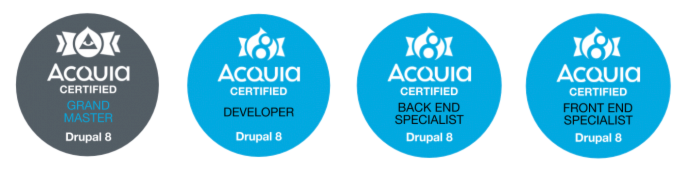 Acquia Drupal 8 Certification Badges