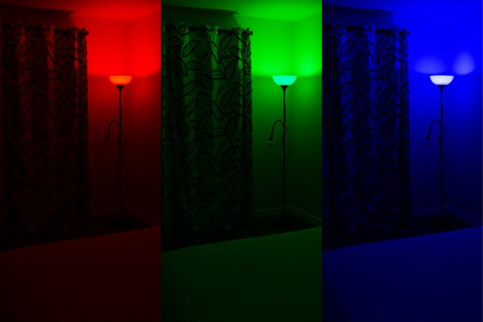 Teckin smart bulbs: Red, green and blue light comparison