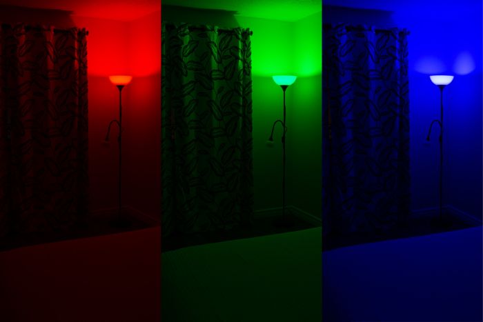 Teckin smart bulbs: Red, green and blue light comparison