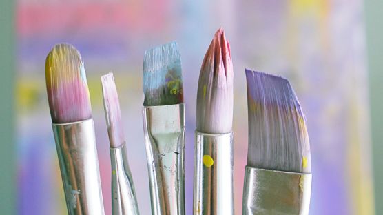 Colorful paint brushes