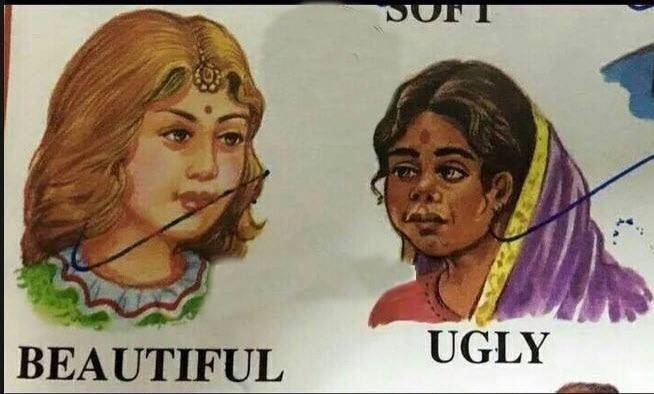 An extract from an Indian school book which implies racism